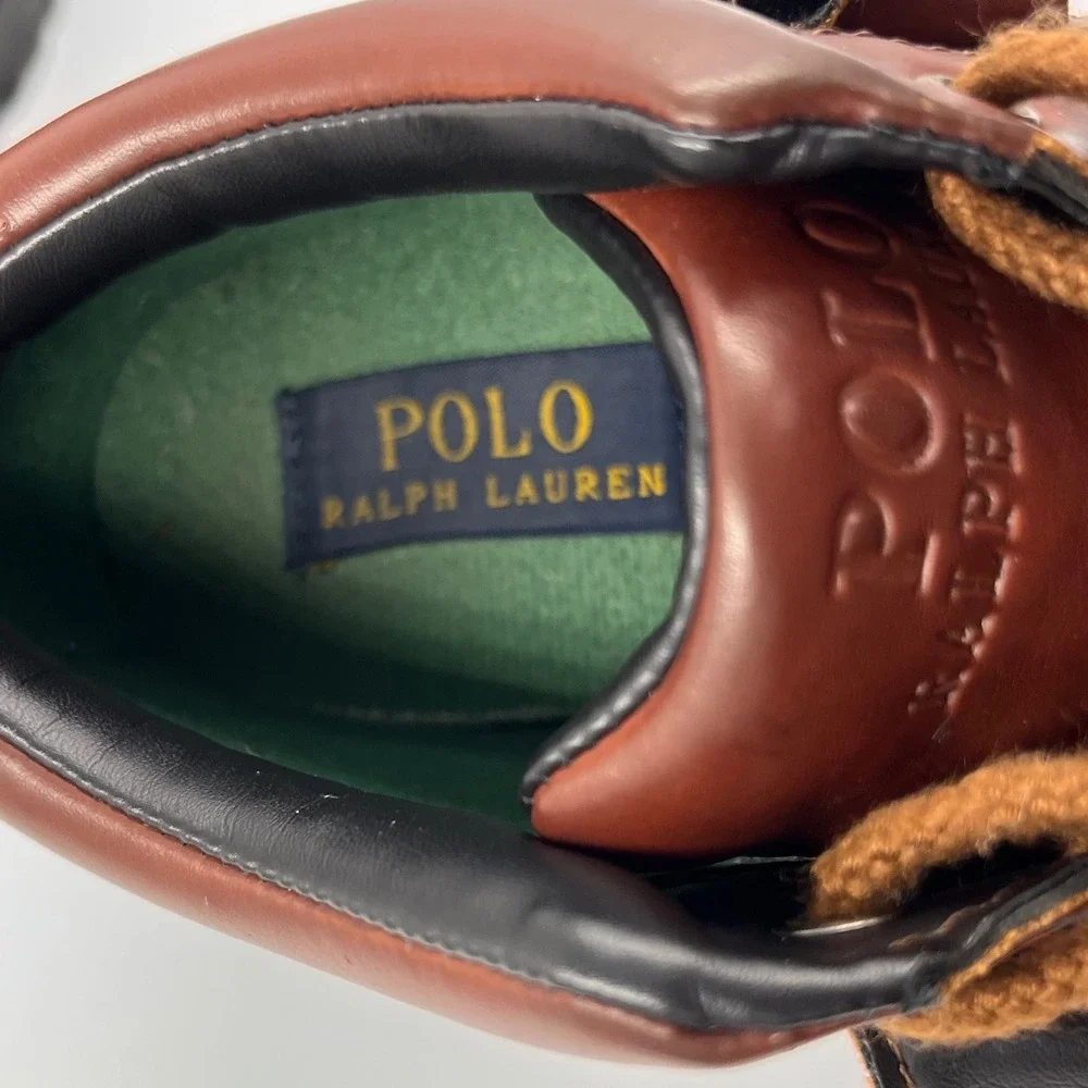 Polo Ralph Lauren Kids Duck‎ Boots Brown Leather Rubber Size 2